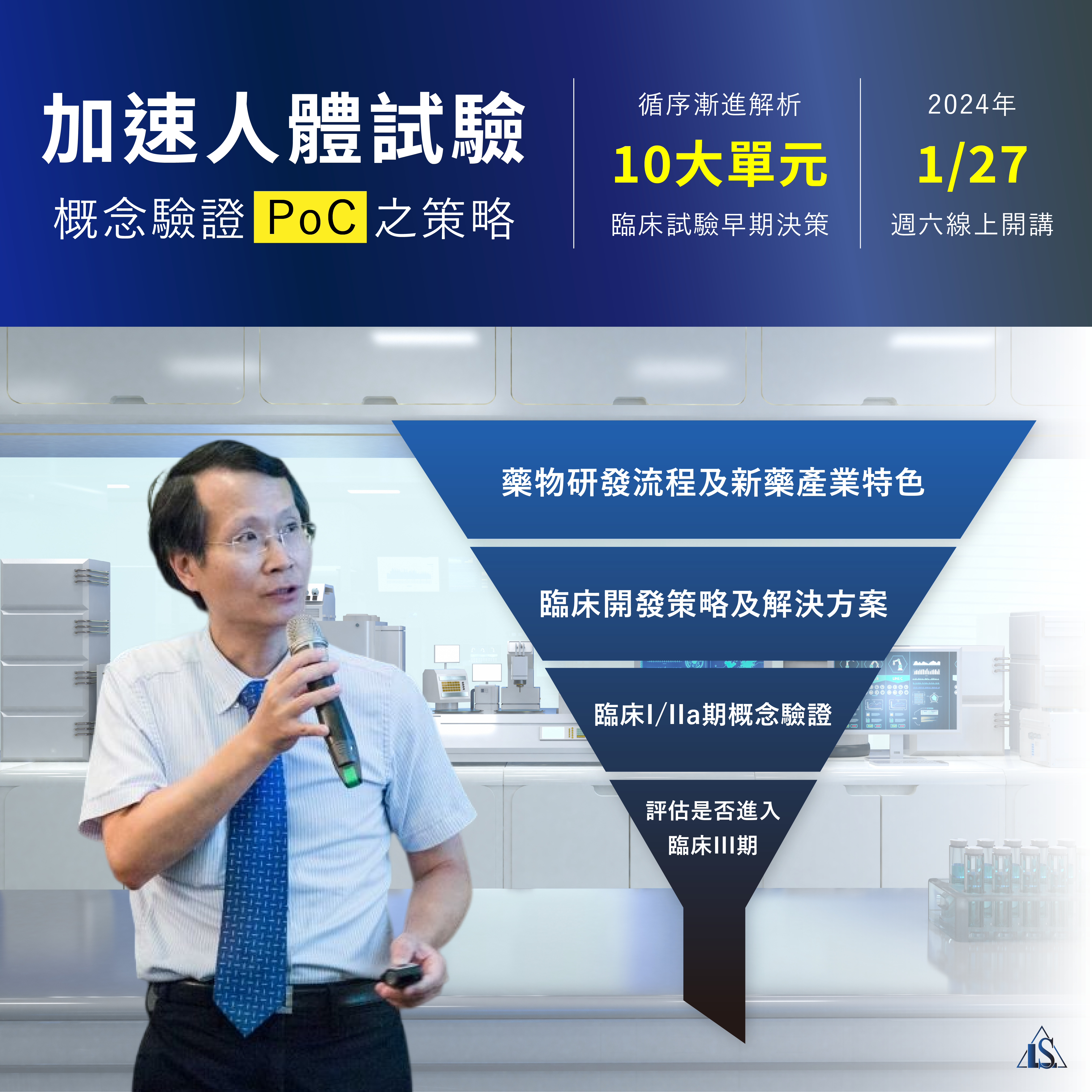 2024/1/27 (星期六)【新藥開發系列】加速人體試驗概念驗證PoC之策略