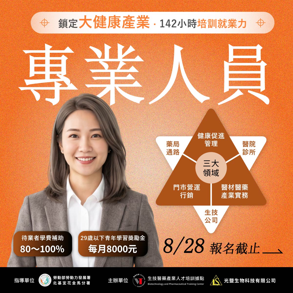 Read more about the article <開放報名中>115年度【大健康產業專業人員培訓班】(勞發署課程)